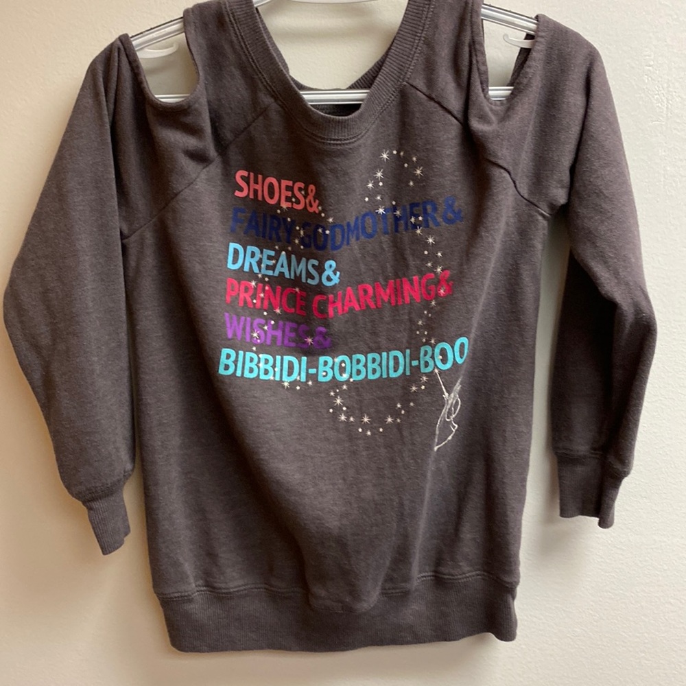 Cold shoulder sweatshirt Cinderella Disney Parks size small